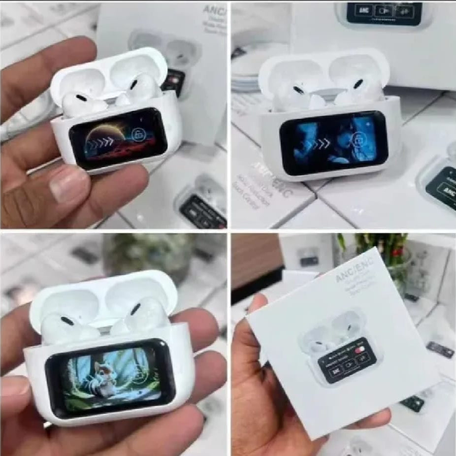 Airpods Pro A9 ANC ENC Wireless Earbuds – Double Dark Noise Reduction, Battery Display & Touch Control