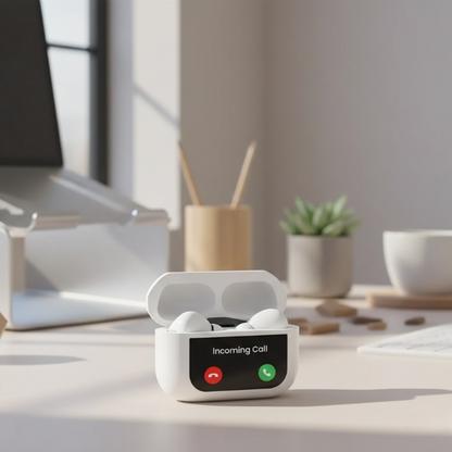 Airpods Pro A9 ANC ENC Wireless Earbuds – Double Dark Noise Reduction, Battery Display & Touch Control