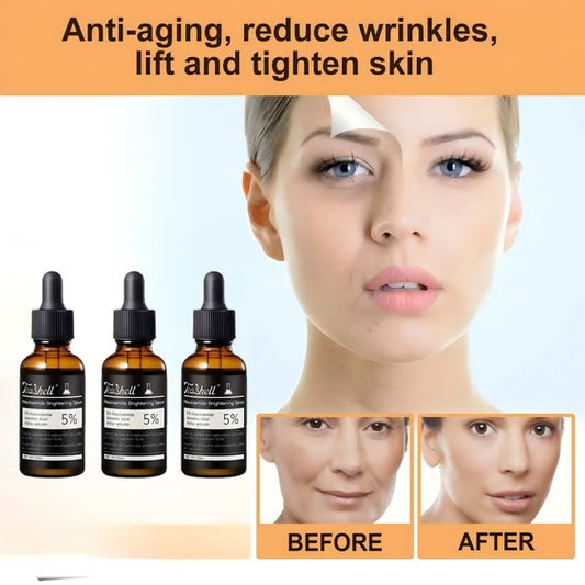 Teashell serum anti-aging reduce wrinkles lift tighten skin before after