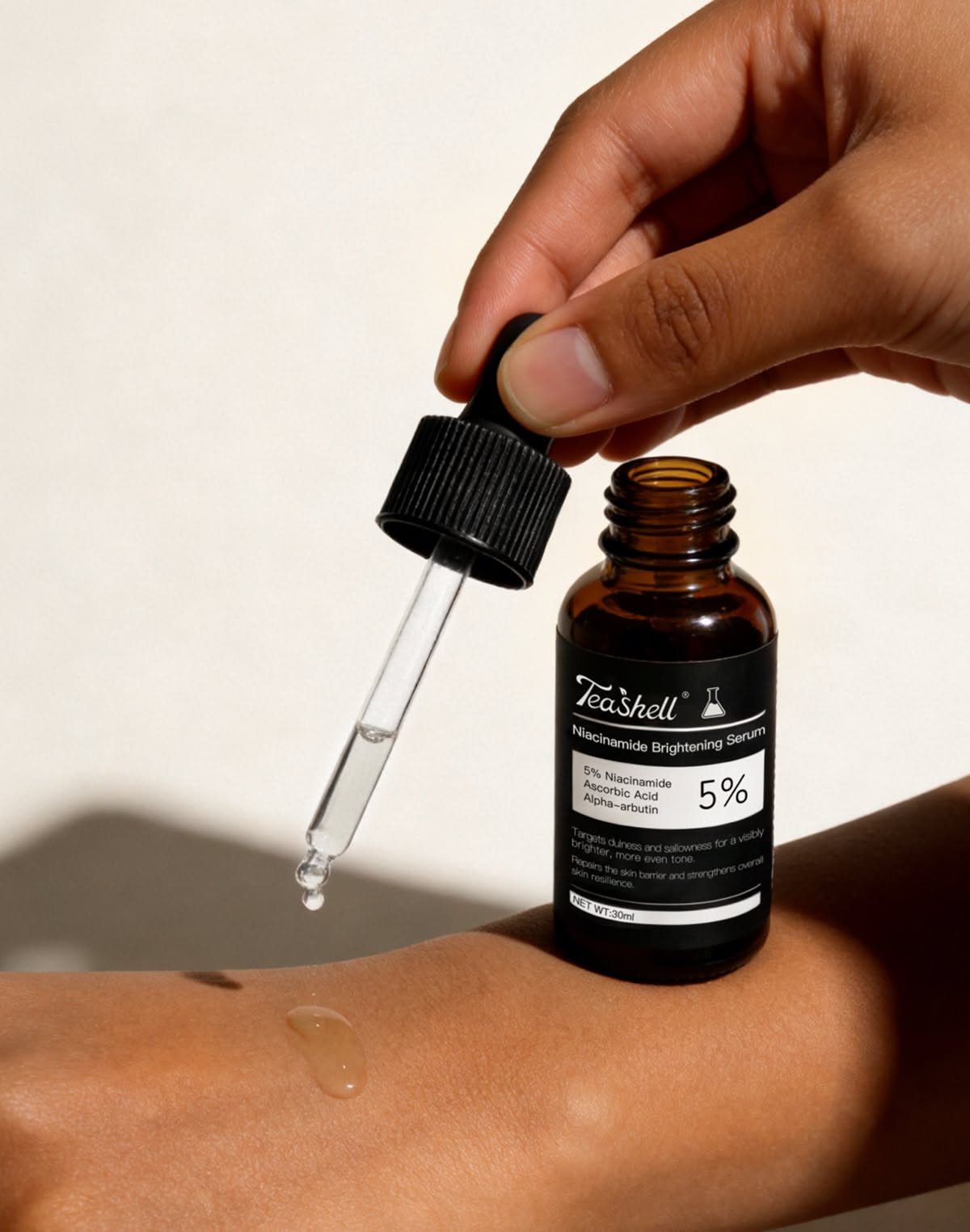 Teashell official store niacinamide brightening serum FDA tested sensitive skin